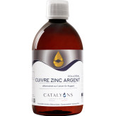 -Cuivre - Zinc - Argent oligo-élément ionisé 500 ml - Catalyons