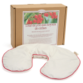 -Tour de Cou aux Noyaux de Cerises – Bouillotte Cervicale pour Nuque, Trapèzes et Épaules 35x30 cm - Mille oreillers