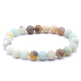 -Bracelet en perles Amazonite Multicolores - 8 mm - Lithothérapie