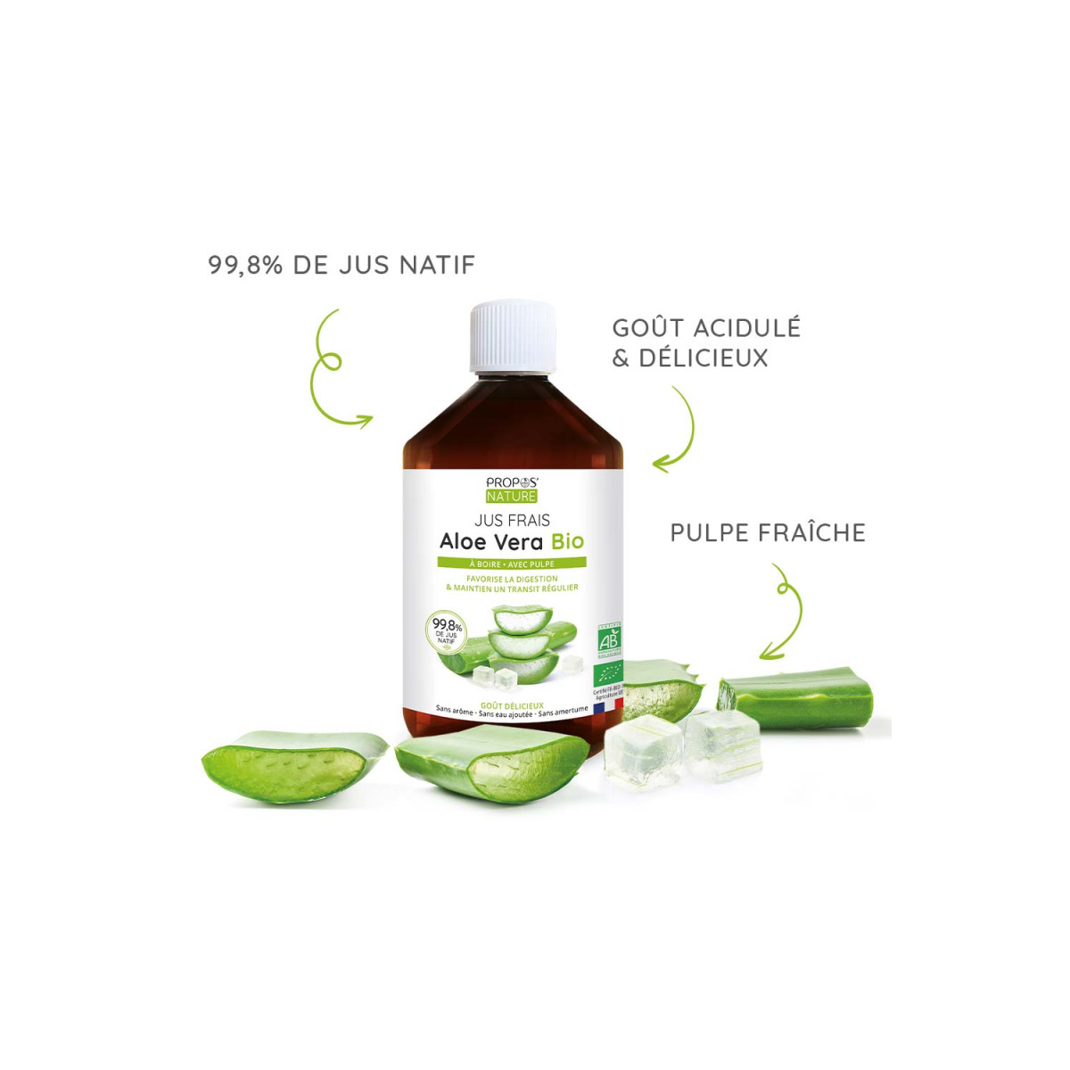 Aloe vera jus  boire 500 ml BIO - Propos'Nature