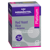 -Levure de riz rouge + Berberine 60 capsules Platinum - Mannavital