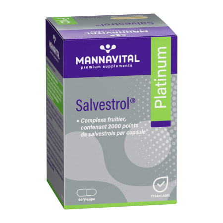 Salvestrol Platinum 60 gélules - Mannavital - Anti-oxydants - Acide Hyaluronique - Salvestrol + - 1