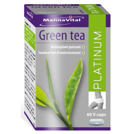Thé vert Platinum (extrait standardisé 60%) 60 capsules - Mannavital - Extraits de plantes standardisés (EPS) - 1