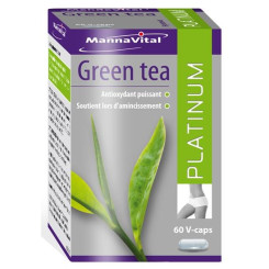 Thé vert Platinum (extrait standardisé 60%) 60 capsules - Mannavital - Extraits de plantes standardisés (EPS) + - 1