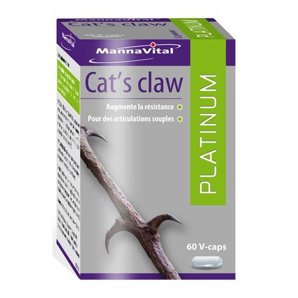 Griffe de chat Platinum (extrait standardisé) 60 capsules - Mannavital - Extraits de plantes standardisés (EPS) + - 1