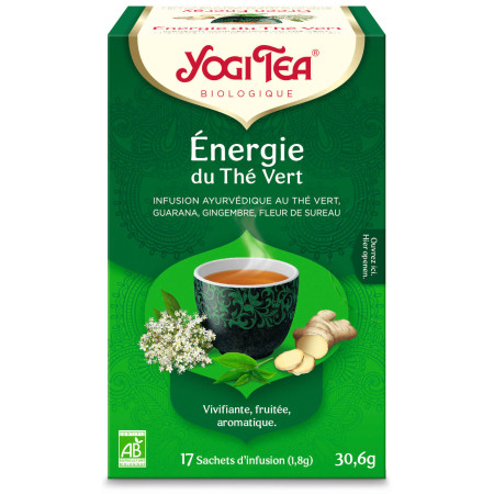 Yogi Tea 'Energie du Thé vert' Bio 17 sachets - Thé Ayurvedic - Yogi Tea + - 1 Yogi Tea 'Energie du Thé vert' Bio 17 sachets - Thé Ayurvedic - Yogi Tea + - 1