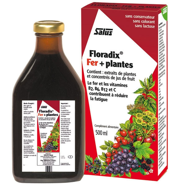 Floradix 500 ml - Salus - Jus de plantes à boire - 1