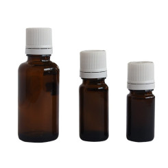 Flacon brun en verre 30 ml avec compte-gouttes (vide) - Matériel de préparation en Herboristerie - 2