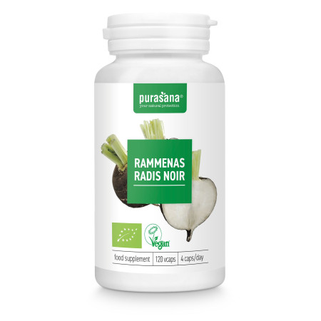 Radis noir 120 gélules Bio - Purasana - Gélules de plantes - 1 Radis noir 120 gélules Bio - Purasana - Gélules de plantes - 1