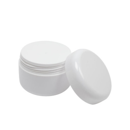 Pommadier couvercle à viser blanc (vide) 100 gr (125 ml) - Matériel de préparation en Herboristerie - 1