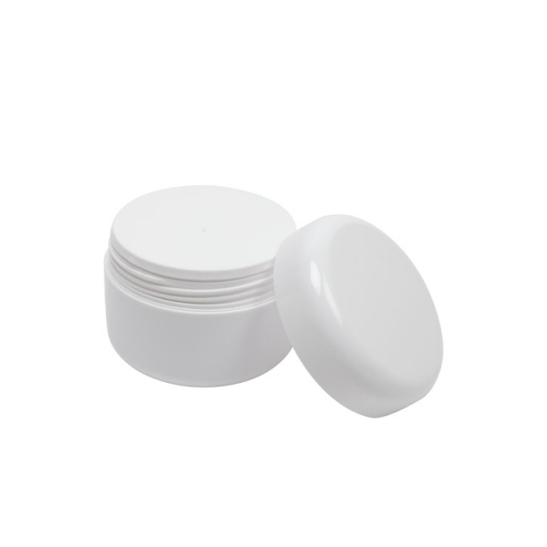 Weißes Salbengefäß mit Schraubverschluss (leer) 100 gr (125 ml) - Kräuterkunde-Zubereitungszubehör - 1