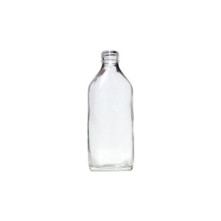 Weiße Glasflasche, Siruptyp, 200 ml, schwarzer Deckel - Kräuterkunde-Zubereitungszubehör - 1