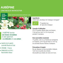 Teinture-mère Aubépine Bio - Crataegus monogyna 50 ml - Ladrôme - Teintures-mère - Extraits de plantes fraîches - 2