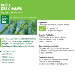Teinture-mère Prêle Bio -  Equisetum arvense - 100 ml Ladrôme - Teintures-mère - Extraits de plantes fraîches - 1