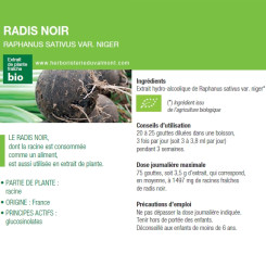 Teinture-mère Radis noir Bio - Rhaphanus sativus 50 ml - Ladrôme - Teintures-mère - Extraits de plantes fraîches - 2