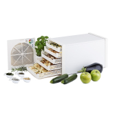 Déshydrateur séchoir (2 à 3kg) à fruits et plantes médicinales ou arômatiques - 5 plateaux - Finition blanche - Séchoirs à fruit