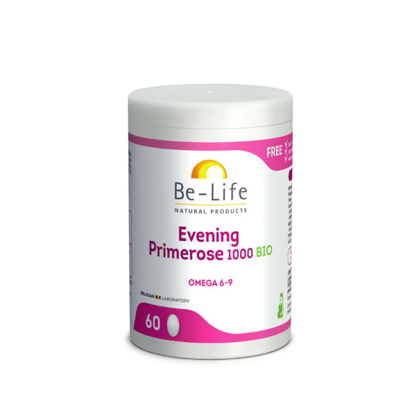 Huile d'onagre 1000 (Evening Primerose - Oméga 6 - 9) 60 gélules Bio - Be-Life - 1 - Herboristerie du Valmont