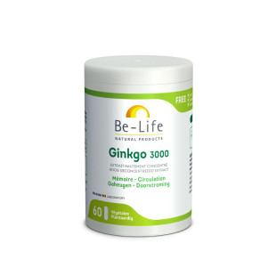Ginkgo 3000 extrait 60 gélules - Be-Life - 1 - Herboristerie du Valmont