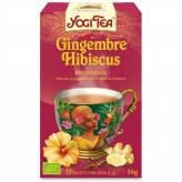 Yogi tea 'Gingembre Hibiscus' Bio 17 sachets - Thé Ayurvedic - Tisanes en infusettes - 1