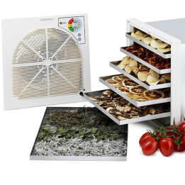 Déshydrateur séchoir (5 à 7kg) à fruits et plantes médicinales ou arômatiques - 12 plateaux - Finition Deluxe Inox - Séchoirs à 