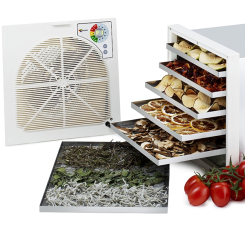 Déshydrateur séchoir (5 à 7kg) à fruits et plantes médicinales ou arômatiques - 12 plateaux - Finition Deluxe Inox - Séchoirs à 