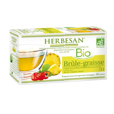 Herbesan Brûle graisse Bio 20 sachets infusettes - Herbesan - Tisanes en infusettes - 1 Herbesan Brûle graisse Bio 20 sachets infusettes - Herbesan - Tisanes en infusettes - 1