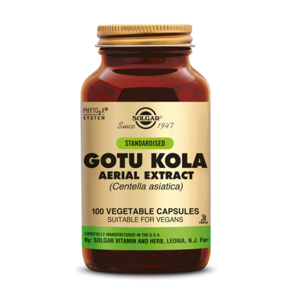 Centella Asiatica extrait Standardisé (gotu Kola Aerial Extract) 100 capusles végétales - Solgar