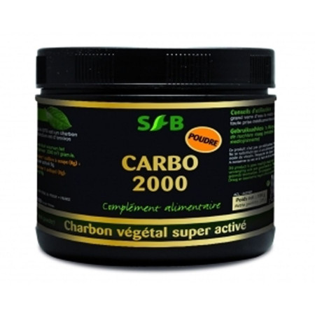 Charbon végétal super activé poudre 100g Carbo 2000 - SFB - Charbon végétal activé & levures - 1