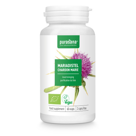 Chardon Marie Bio 120 gélules - Purasana - Gélules de plantes - 1 Chardon Marie Bio 120 gélules - Purasana - Gélules de plantes - 1