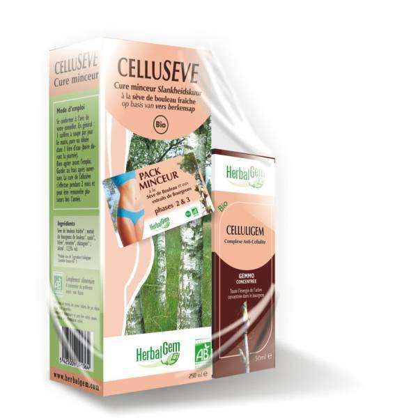 Pack Cellusève Bio 250 ml Herbalgem + Celluligem 50 ml Bio Herbalgem - Gemmothérapie - 1