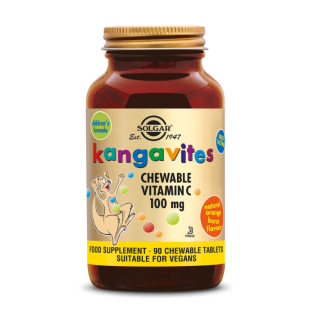 Vitamine C 100 mg (Kangavites Chewable) pour enfants arôme orange 90 comprimés à croquer - Solgar - 1 - Herboristerie du Valmont Vitamine C 100 mg (Kangavites Chewable) pour enfants arôme orange 90 comprimés à croquer - Solgar - 1 - Herboristerie du Valmont