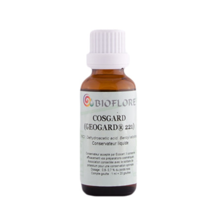 Conservateur liquide Cosgard 30 ml - Bioflore - Matières premières - 1 Conservateur liquide Cosgard 30 ml - Bioflore - Matières premières - 1