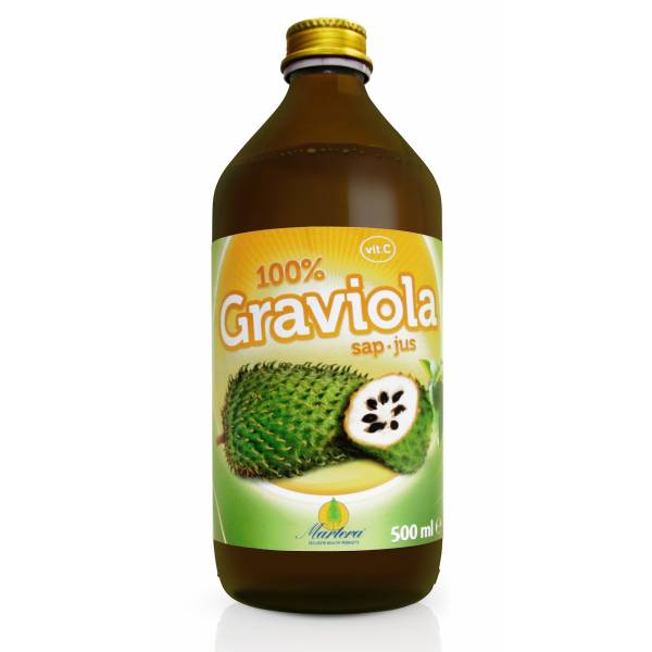 Graviola  (Corossol) 100% pur jus de fruits d'Annona muricata 500 ml - Martera - 1 - Herboristerie du Valmont