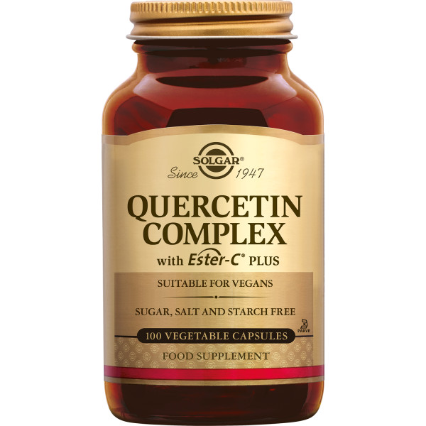 Quercetin Complex 100 gélules végétales - Solgar - Vitamine C, Acérola et Bioflavonoïdes - 1