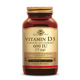 Vitamine D3 15 µg/600 UI 60 gélules végétales - Solgar - Vitamine A & D / huile de foie de morue - 1-Vitamine D3 15 µg/600 UI 60 gélules végétales - Solgar