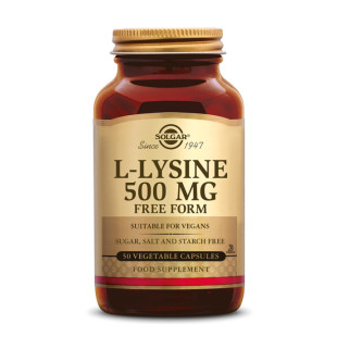 L-Lysine 500 mg - 50 gélules végétales - Solgar - 1 - Herboristerie du Valmont