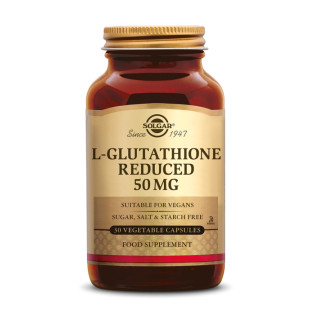 L-Glutathione Réduit 50 mg (Reduced) 30 gélules végétales - Solgar - 1 - Herboristerie du Valmont