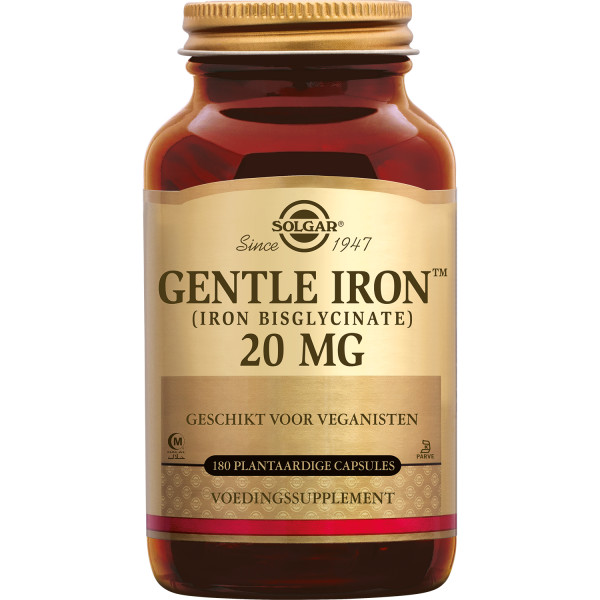 Gentle Iron 20 mg (Fer) 180 gélules végétales - Solgar - 1 - Herboristerie du Valmont