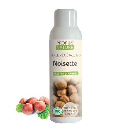 Huile végétale de noisette Bio 100 ml - Propos' Nature   - Huiles végétales, beurres et baumes - 1