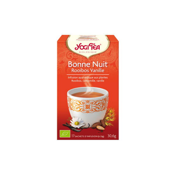 Yogi Tea 'Bonne Nuit' Rooibos Vanille Bio 17 sachets -  Thé Ayurvédic - Yogi Tea + - 1