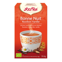 Yogi Tea "Bonne Nuit" Rooibos Vanille Bio 17 sachets -  Thé Ayurvédic - Infusions Ayurvédiques - 1