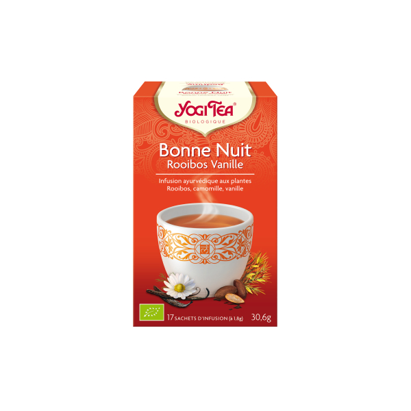 Yogi Tea "Bonne Nuit" Rooibos Vanille Bio 17 sachets -  Thé Ayurvédic - Infusions Ayurvédiques - 1