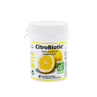 Citrobiotic - Extrait de pépins de pamplemousse Bio 100 comprimés - Source Claire - Extrait de Pépins de Pamplemousse - EPP - 1