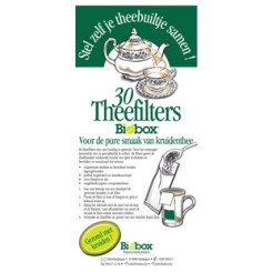 Filtres à thé en papier biodégradables Larges 30 pièces - Biobox - Accessoires autour des tisanes et du thé - 1
