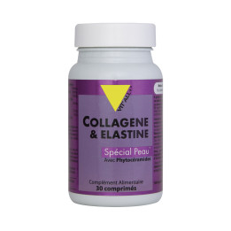 Collagène & Elastine spécial peau 30 comprimés - Vitall+ - Peau - Ongles - Cheveux - 1