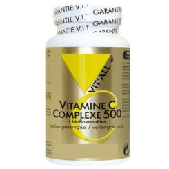 Vitamine C Complexe 500+ bioflavonoïdes 100 comprimés - Vit'all+ - Vitamine C, Acérola et Bioflavonoïdes - 1