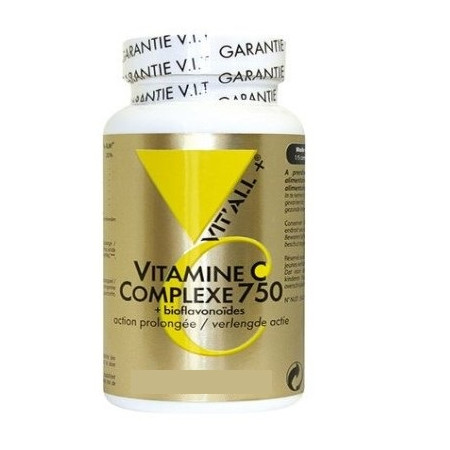 Vitamine C Complexe 750+ bioflavonoïdes 30 comprimés - Vit'all+ - Vitamine C, Acérola et Bioflavonoïdes - 1