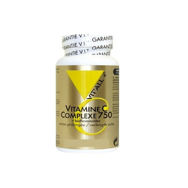 Vitamine C Complexe 750+ bioflavonoïdes 60 comprimés - Vit'all+ - Vitamine C, Acérola et Bioflavonoïdes - 1