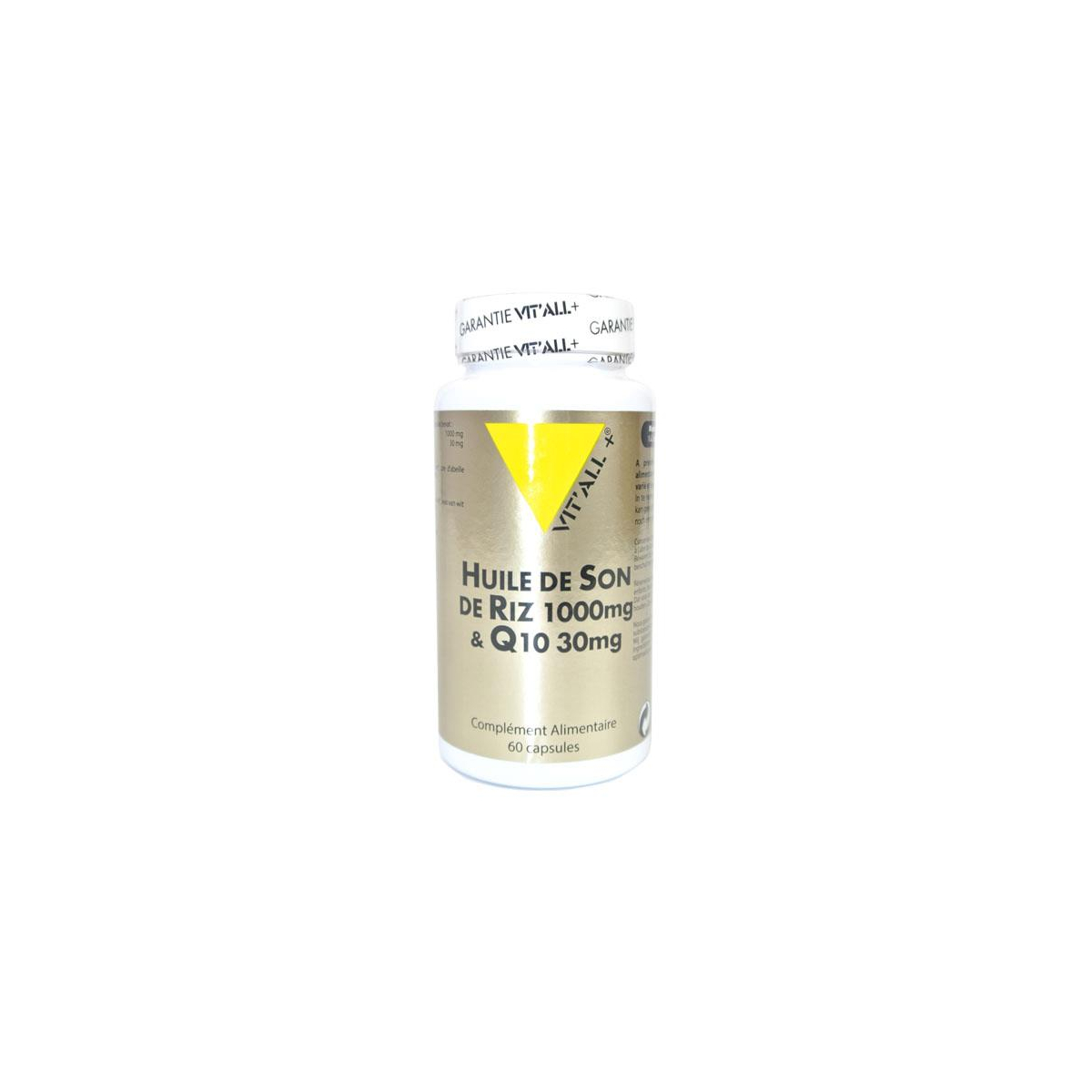 Huile de son de riz 1000mg et Q10 30mg 60 capsules Vit'all+ — free download