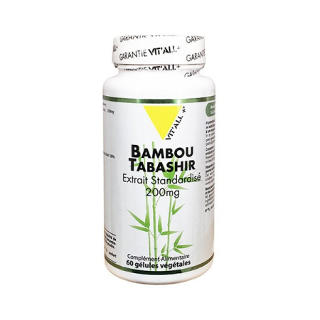 Bambou tabashir 200mg 60 gélules végétales - Vit'all+ - Extraits de plantes standardisés (EPS) - 1